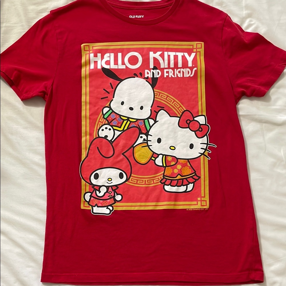 Old Navy Red Short Sleeve Hello Kitty Tee